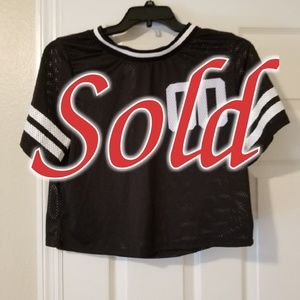 Blackheart "GAME OVER" Mesh Crop Top Jersey (NWT)